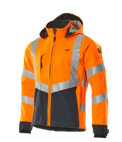 Mascot Softshell Jacket 15502-246-14010 HiVis oranje/donkermarine maat 3XL (Nog 1 op voorraad)(Prijs excl. BTW)