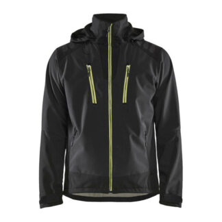 Blaklader Softshell Jack 4749-2513 Zwart/High vis geel (9933) maat M (Nog 1 op voorraad)(Prijs excl. BTW)