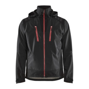 Blaklader Softshell Jack 4749-2513 Zwart/Rood (9956) maat XXXL (Nog 1 op voorraad)