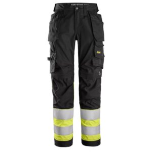 Snickers Dames High-Vis Stretch Werkbroek met Holsterzakken Klasse 1 6734