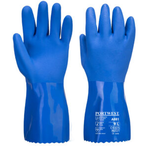 Portwest A881 Chemiebestendige PVC Handschoen Blauw
