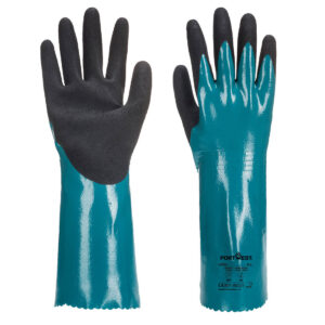 Portwest AP60 Lichte Nitril Grip Handschoen Blauw/Zwart
