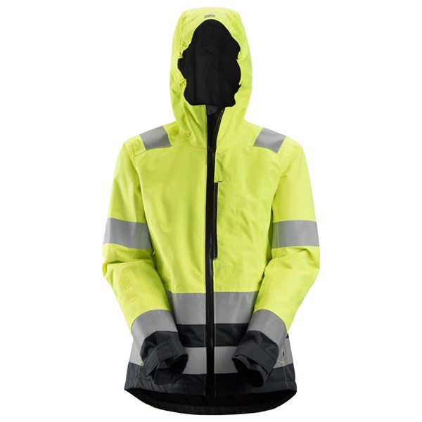 Snickers Dames High-Vis Waterdichte Shell Werkjas Klasse 2/3 1347 - Afbeelding 3