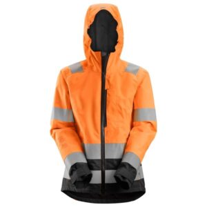 Snickers Dames High-Vis Waterdichte Shell Werkjas Klasse 2/3 1347